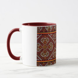 Ukrainer Vyshyvanka Rot-Spirale-Stickerei-Tasse Tasse