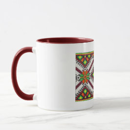 Ukrainer Vyshyvanka rote grüne Stickerei-Tasse Tasse