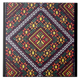 Ukrainer Vyshyvanka rote orange Stickerei Fliese