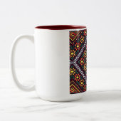 Ukrainer Vyshyvanka Stickerei-Orange sonnt Tasse (Links)