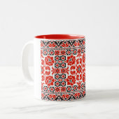 Ukrainer Vyshyvanka Zweifarbige Tasse (Vorderseite Links)