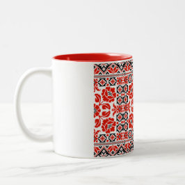 Ukrainer Vyshyvanka Zweifarbige Tasse