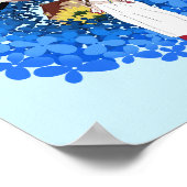 Ukrainerin, Storch und Blume Poster (Ecke)