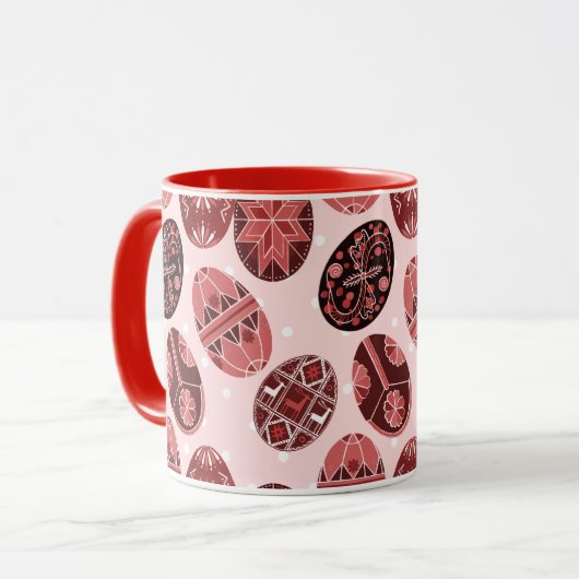 UkrainerOsterei-Rotmuster Tasse (Vorderseite Links)