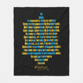 Ukraine's Will I Stand With Ukraine Support Fleecedecke (Vorderseite)