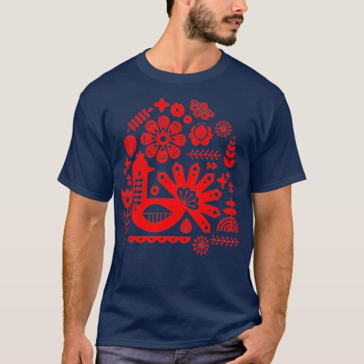 Ukrainian Bird Vyshyvanka Style T-Shirt (Vorderseite)