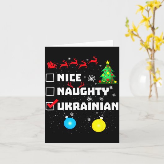 Ukrainian Christmas Karte (Gelbe Blume)