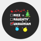 Ukrainian Christmas Runder Aufkleber (Vorderseite)