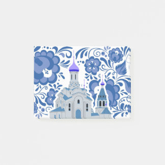 Ukrainian Churches of Kiev Blue and White Post-it Klebezettel