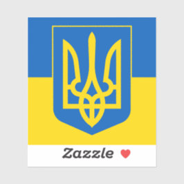 Ukrainian Coat of Arms. Trident. Truzyb.  Aufkleber