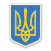 Ukrainian Coat of Arms. Truzyb. I support Ukraine. Aufkleber (Vorderseite)