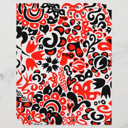 Ukrainian ethnic folk art floral pattern absrtact  (Vorne/Hinten)