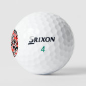 Ukrainian ethnic folk art floral pattern absrtact golfball (Logo)