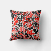 Ukrainian ethnic folk art floral pattern absrtact kissen (Rückseite)