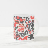 Ukrainian ethnic folk art floral pattern absrtact mattglastasse (VorderseiteRechts)