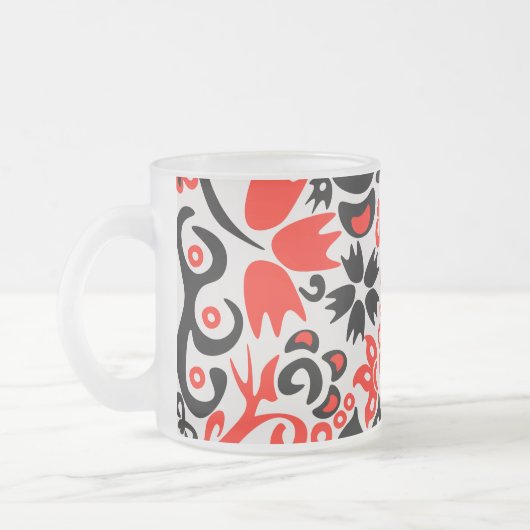 Ukrainian ethnic folk art floral pattern absrtact mattglastasse (Links)