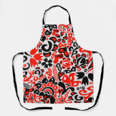 Ukrainian ethnic folk art floral pattern absrtact schürze (Vorderseite)