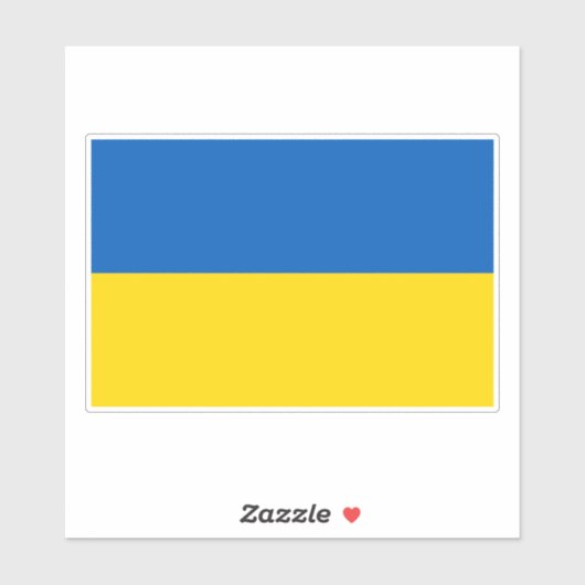 Ukrainian flag. I support Ukraine. Aufkleber (Blatt)