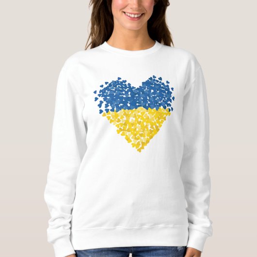 Ukrainian flag. Love to Ukraine. Support.  Sweatshirt (Vorderseite)