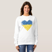 Ukrainian flag. Love to Ukraine. Support.  Sweatshirt (Vorne ganz)