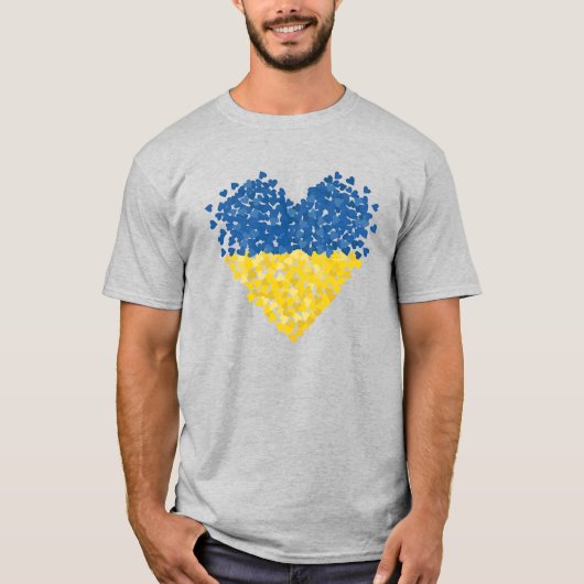 Ukrainian flag. Love to Ukraine. Support. T-Shirt (Vorderseite)