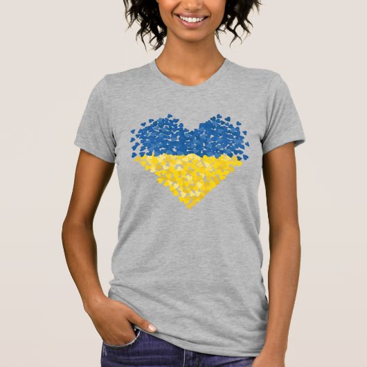 Ukrainian flag. Love to Ukraine. Support.  T-Shirt (Vorderseite)