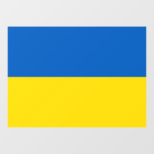 Ukrainian flag. Supporting Ukraine Fensteraufkleber (Blatt)