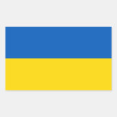 Ukrainian flag. Supporting Ukraine Rechteckiger Aufkleber (Vorderseite)