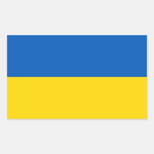 Ukrainian flag. Supporting Ukraine Rechteckiger Aufkleber (Vorderseite)