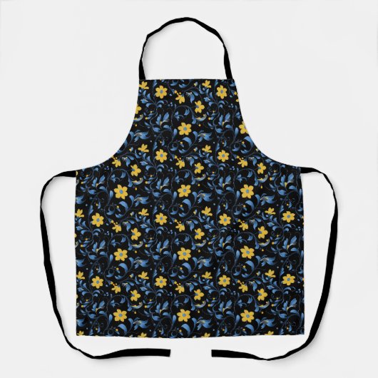 Ukrainian floral folk art motifs.  apron schürze (Vorderseite)