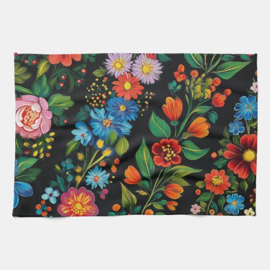 Ukrainian folk art. Kitchen Towels Geschirrtuch (Horizontal)