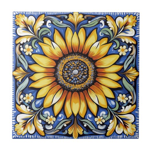 Ukrainian folk art pattern fliese (Vorderseite)