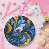 Ukrainian folk art pattern paper plates pappteller (Party)