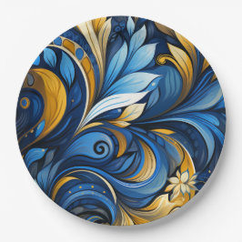 Ukrainian folk art pattern paper plates pappteller