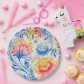 Ukrainian folk art pattern pappteller (Party)