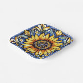 Ukrainian folk art pattern pappteller (Gewinkelt)