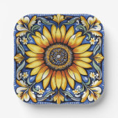 Ukrainian folk art pattern pappteller (Vorderseite)