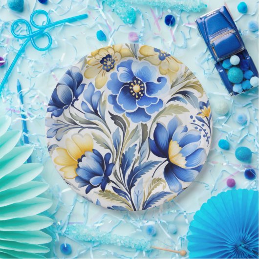 Ukrainian folk art pattern pappteller (Party)