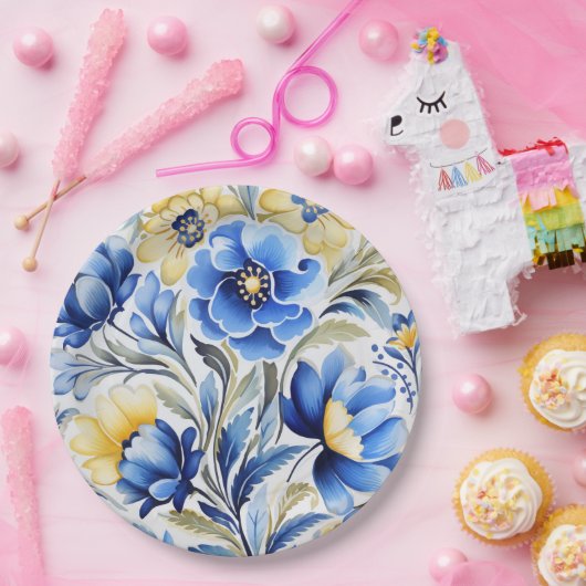 Ukrainian folk art pattern pappteller (Party)