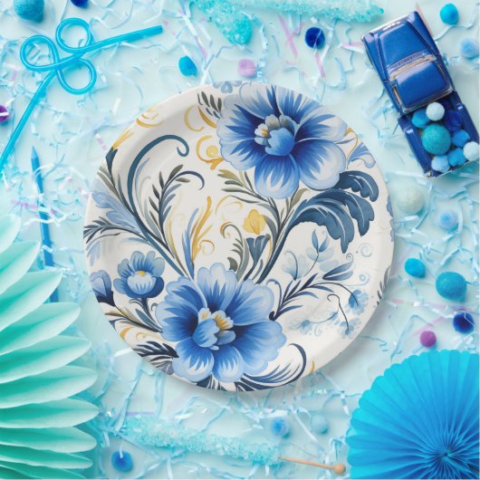 Ukrainian folk art pattern pappteller (Party)