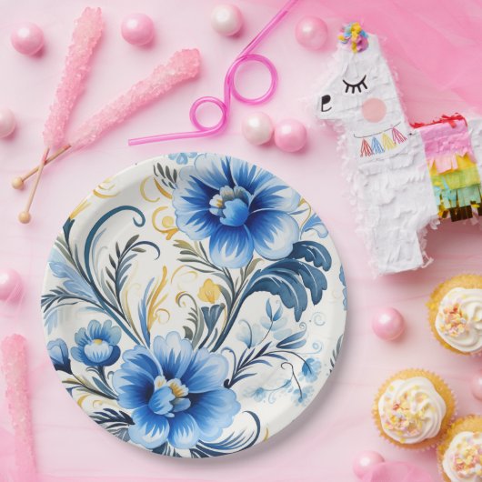 Ukrainian folk art pattern pappteller (Party)