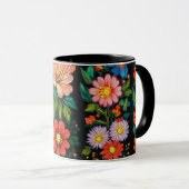 Ukrainian folk art pattern  tasse (VorderseiteRechts)