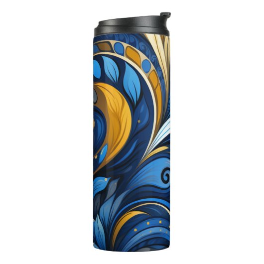 Ukrainian folk art pattern thermosbecher (Nach links gedreht)