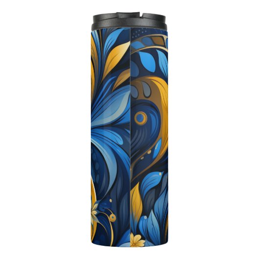 Ukrainian folk art pattern thermosbecher (Rückseite)