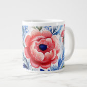 Ukrainian folk art pattern X-Large Coffee Mug Jumbo-Tasse (Vorderseite Rechts)