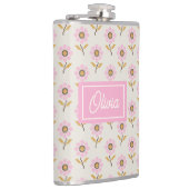 Ukrainian Folk Cross Stitch Floral Pattern Flachmann (Rechts)