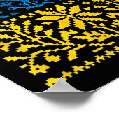 Ukrainian Sunflower Vyshyvanka Poster (Ecke)