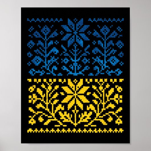 Ukrainian Sunflower Vyshyvanka Poster (Vorne)