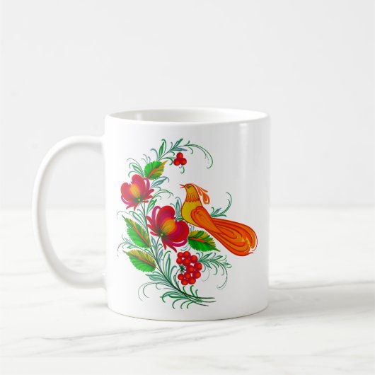 Ukrainian traditional Petrikivka art  Kaffeetasse (Links)