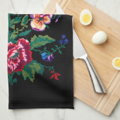 Ukrainian traditional vushuvanka folk art pattern geschirrtuch (Viertel Falte)